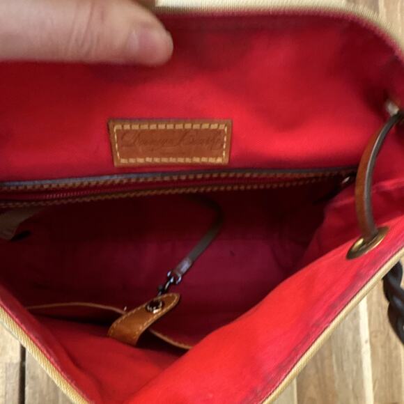 Dooney Bourke Nylon Flap Women\'s Backpack Khaki, Leather Adjustable Strap $139 main image 2